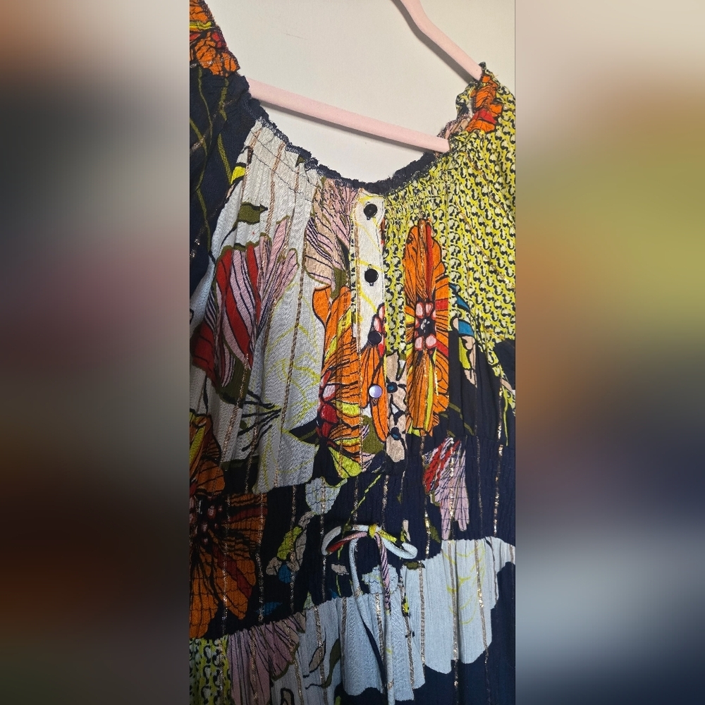 Vibrant Floral Maxi Dress By Anthrophologie (B1) - Picture 5 of 10